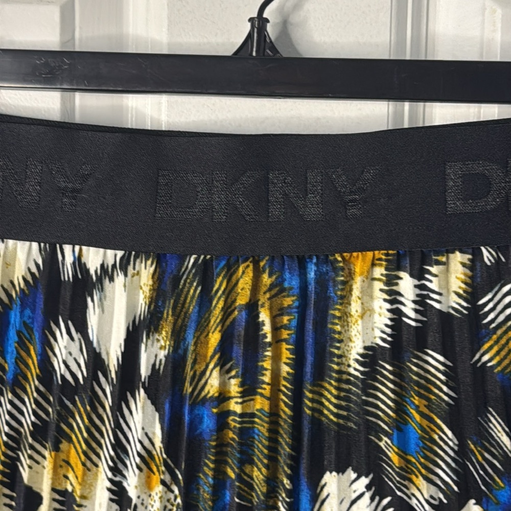 DKNY Women's Pleated Midi Skirt - Black, Blue, Yellow - Picture 3 of 5